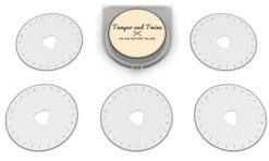 Tamper and Twine 45mm SKS-7 Steel Rotary Cutter Blades (Pack of 5) Compatible with Olfa and Fiskars