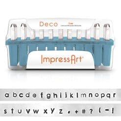 ImpressArt Deco Lowercase Letter Metal Stamps Set, 3mm