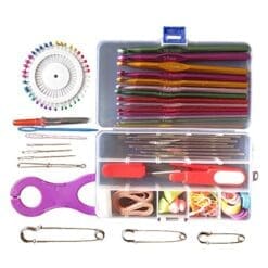 Hrph Multicolour Metal Hook Needle Set Knitting Needle Set Crochet Full Set Needle Crocheted Sweater Tools