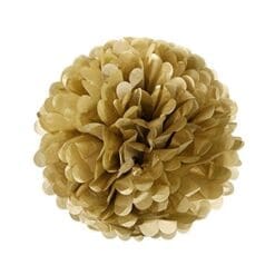 Wrapables Tissue Pom Poms Party Decorations for Weddings, Birthday Parties and Baby Showers, 8-Inch, Gold Metallic, Set of 5