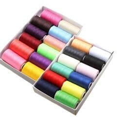 KINGSO 24 Assorted Colors Polyester Sewing Thread Spool 1000 Yards Each