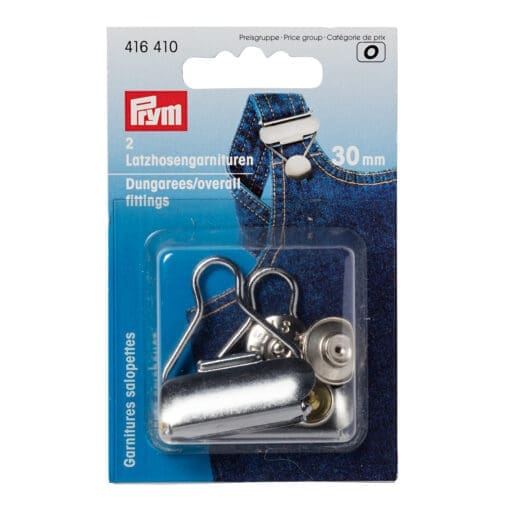 PRYM Dungarees/overall fittings, 30mm, silver-coloured - Art# 416410