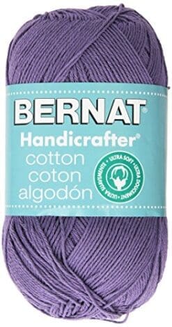 Bernat Handicrafter Cotton Yarn, Solid, 14 Ounce, Country Mauve, Single Ball