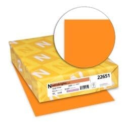 Neenah Astrobrights Premium Color Paper, 24 lb, 8.5 x 11 Inches, 500 Sheets, Cosmic Orange