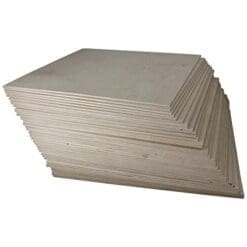 1/8" X 12" X 12" Baltic Birch Plywood Great for Laser, Cnc, and Scroll Saw. 45pc Woodpeckers