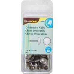 Bulk Buy: Dritz Upholstery Decorative Nails 7/16' Head 24/Pkg Brushed Silver (6-Pack)