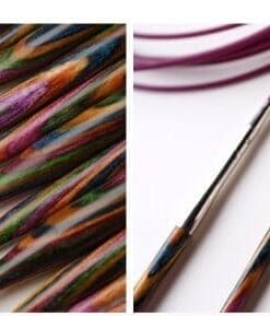 Knit Picks Options Interchangeable Rainbow Wood Circular Knitting Needle Set