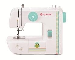 SINGER 1234 Sewing Machine with Free Online Owner's Class and Tote Bag Project, White/Teal