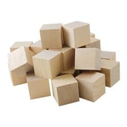 Wooden Cubes - 1.5" Inch - Baby Wood Square Blocks - For Puzzle Making, Crafts, And DIY Projects -24 Pieces by Woodpecker Crafts