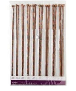 Knit Picks Rainbow Wood Straight 14 Inch Knitting Needle Set