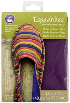 Dritz Espadrilles Outer Fashion Fabric, 16" x 22", Purple
