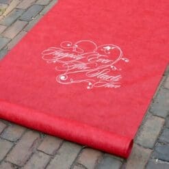 Hortense B. Hewitt Aisle Runner Wedding Accessories, Red Happily Ever After