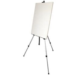 US Art Supply Silver 65inch Tall Lightweight Aluminum Field Floor Table Easel with Bag (4-Easels)