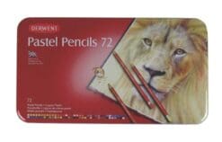 Derwent Pastel Pencils, 4mm Core, Metal Tin, 72 Count (32996)
