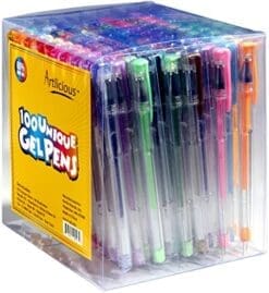 Artlicious - ULTIMATE 100 Unique Gel Pens Set - Non Toxic & Acid Free - Ideal for Coloring Books