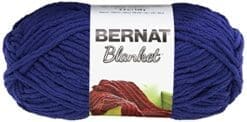 Bernat Blanket Yarn, 5.3 Ounce, Navy, Single Ball