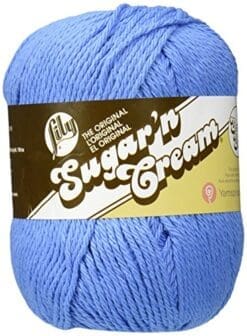 Lily Sugar 'N Cream Super Size Yarn, 4 Ounce, Blueberry, Single Ball