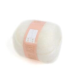 ANKKO 5pcs Soft Natural Angola Mohair Cashmere Wool Knitting Skein Yarn - White