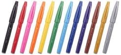 Pentel brush touch felt-tip pen 12 color set SES15C-12