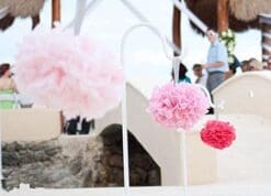 Bekith 20 Pack Tissue Paper Flowers Pom Poms Wedding Decor Party Decor Pom Pom Flowers Pom Poms Craft Pom Poms Decoration