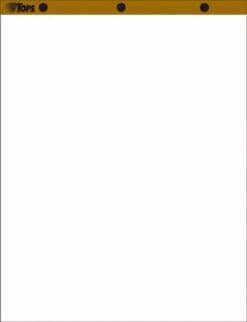 TOPS Standard Easel Pads, 3-Hole Punched, 27 x 34 Inch, Plain White, 50 Sheets/Pad, Carton of 2 Pads (7903)