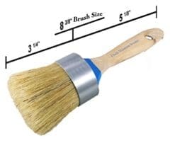 NEW DESIGN & NEW LARGE BRUSH. Chalk Mountain Brushes 100% Natural Boar Hair Bristle Paint & Wax 3PACK Starter Brush Kit
