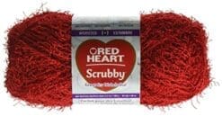 RED HEART Scrubby E833 Yarn, Cherry