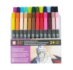 Sakura XBR-24SA 24-Piece Koi Assorted Coloring Brush Pen Set