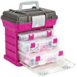 Creative Options 1363-85 Grab N' Go Rack System with Two No.2-3630 Deep Pro-Latch Organizers and One No.2-3650 Organizer, Magenta/Sparkle Gray