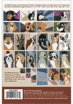 Anita Goodesign M&M Patchwork Pups 253AGHD