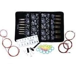 ChiaoGoo Twist Red Lace Interchangeable Knitting Needle Set Complete: Sizes US 2 (2.75mm)-US 15 (10mm) 7500-C