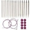 Knit Picks Options Interchangeable Nickel Plated Circular Knitting Needle Set 15 Knit Picks Options Interchangeable Nickel Plated Circular Knitting Needle Set