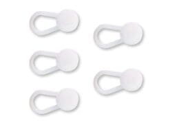 25-pack Waistband Extender Set - 5 x White Button, 5 x Black Button, 5 x Spring Metal Button, 5 x Cotton Hook, 5 x Cotton Button Extenders