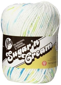 Lily Sugar 'N Cream Super Size Yarn, 3 Ounce, Summer Prints, Single Ball