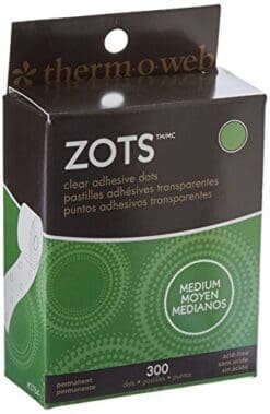Thermoweb Zots Clear Adhesive Dots, Medium, 3/8-Inch-by-1/64-Inch Thick, 300-Pack