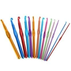 Syeer 14 piece  Multicolor Aluminum Crochet Hooks, 2 - 10mm