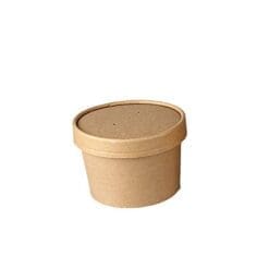Small Eco Friendly Bio Soup Container 8 ounces 200 count box Lid Available