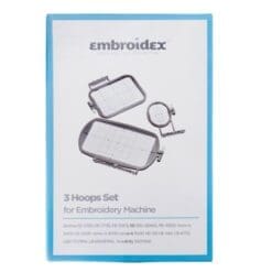 Embroidex 3 Hoops for Brother SE270D, PE-300S, HE-120, Innov-??s 900D, SE350, HE-240, LB6770, LB6770 PRW, Innov-??s 950D, SE400, LB6800PRW, PE500, Simplicity SB7050E, HE1, Simplicity SB7500, SE425, LB6800THRD Embroidery Machine