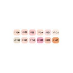 Shinhan Touch Twin Brush Marker Set 12 Skin A