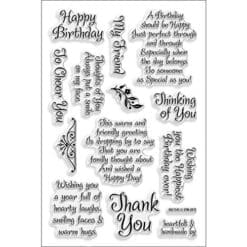 Stampendous Perfectly Clear Stamp, Friendly Phrases Image