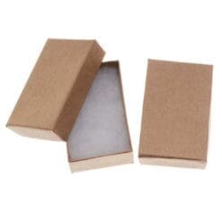 Beadaholique Kraft Brown Cardboard Jewelry Boxes (100 Pack), 2.5 x 1.5 x 1"