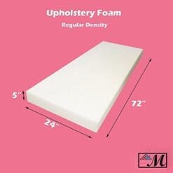 Mybecca Upholstery Foam Regular Density Foam Sheet 5 X 24 X 72 Inches
