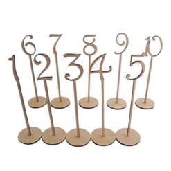 Wedding Table Numbers - Tinksky 20pcs 1-20 Wodden Table Numbers Stick for Wedding Decoration