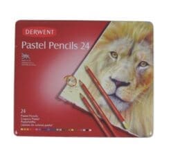 Derwent Pastel Pencils, 4mm Core, Metal Tin, 24 Count (32992)