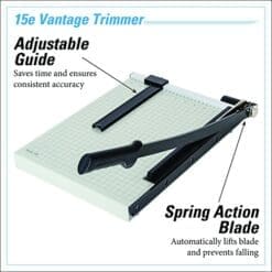 Dahle 15E Vantage Series Trimmer, Grade: 12 to 12, 2'' Height, 12.25'' Width, 15.75'' Length