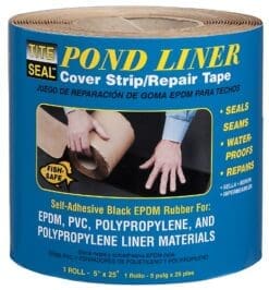 Tite Seal PLCS525 Black Self Ad EPDM Rubber Repair Tape for Ponds, 5" by 25'