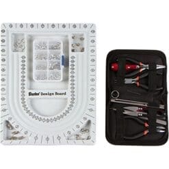 Jewelry Making Starter Kit Includes Jewelry Tool Kit, Complete Bead Board, Case of Silver Jewelry Findings - All You Need To Make Beautiful Jewelry Now!
