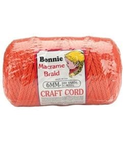 Bonnie Macrame Craft Cord 6mmx100yd-Orange