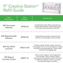 Xyron Acid-Free Permanent Adhesive Refill Cartridge for the 9-Inch Creative Station, 40-feet