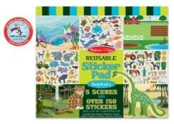 Melissa & Doug Reusable Sticker Pads Set: Vehicles and Habitats, 315+ Stickers and 10 Scenes